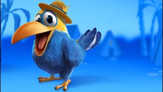 Sevimli Mavi Papağan Hepsi Bir Arada Tatil Kuşu