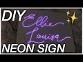 diy neon light sign - 80's disco vibe