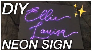 diy neon light sign  80's disco vibe