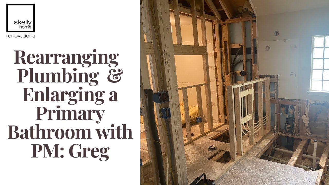 Pipe Rearranging Rearranging Plumbing & Enlarging a Primary Bathroom - YouTube