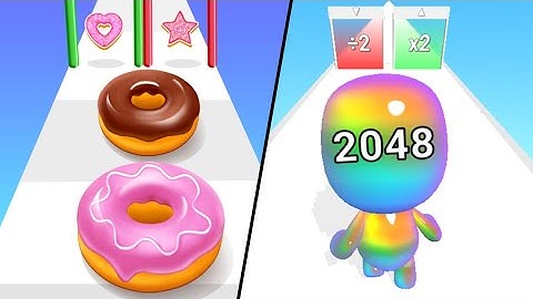 Donut Stack Run Race 3D | Man Runner 2048 / All Level Gameplay: Android,iOS