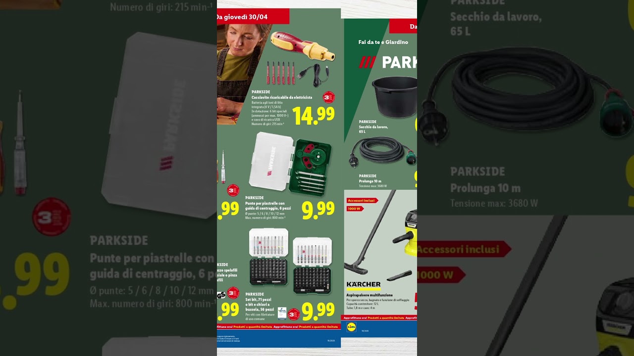 Volantino Parkside dal 30 Aprile #anteprima