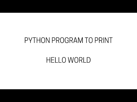 Python Program to Print Hello World!