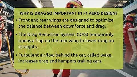 Why Is Drag So Important In F1 Aero Design? - Pole Position Experts