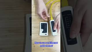 how to correctly use ethernet cable tester? step-by-step tutorial #shorts