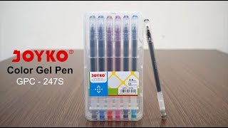 Color Gel Pen - Pulepen - Pena Joyko GPC-247S - 12 PCS - 12 Warna - 0.5 mm