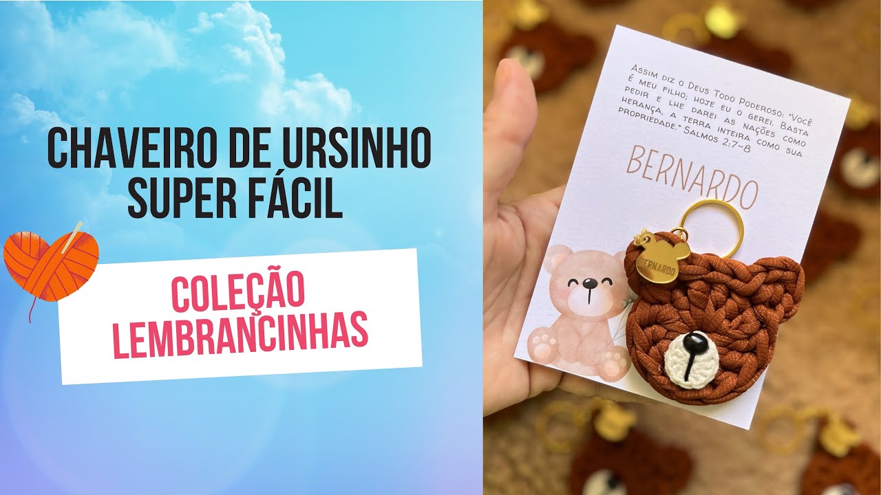 Você Não Vai Acreditar Como É Fácil Fazer Esse Chaveiro de Ursinho em Fio de Malha! 🐻✨