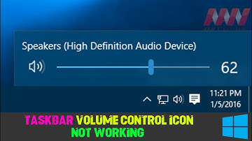 How to Fix Windows 10 Taskbar Volume Control icon not Working