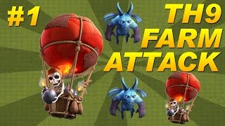 BEST Town Hall 9 (TH9) Farming Attack Strategy -Balloons + Minions (Balloonion) Clash of Clans -Pt 1