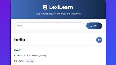 English Dictionary Project using HTML, CSS & JavaScript | Dictionary Web App Tutorial