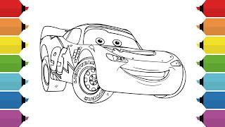 Coloring Lightning McQueen Disney Pixar Cars Coloring Page