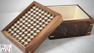 Houndstooth Wooden Keepsake Box