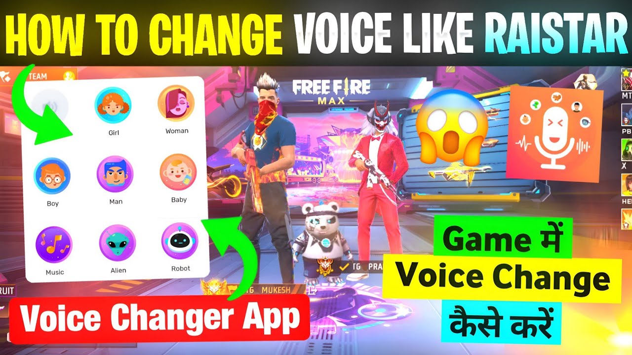 Free Fire Me Voice Change Kaise Kare 💯😱| FreeFire Voice Changer App | Voice Changer App For FreeFire