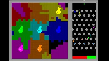 9 COLOR Multiply and Release - (SIDE ATTACK) - Marble Battle in Algodoo