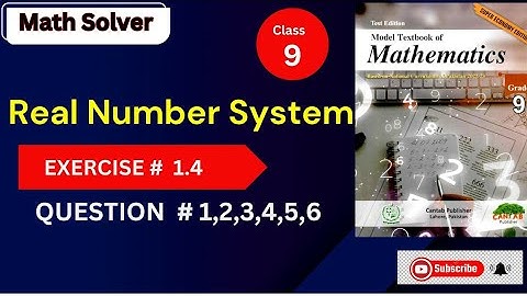cantab publishers | Class 9 math|Exercise 1.4 [Q#1,2,3,4,5&6]@mathsolver1117