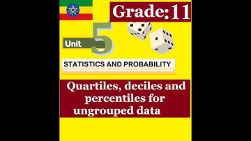 Mathematics Grade 11 Unit-5 Quartiles, deciles and percentiles for ungrouped data@mathT_21​