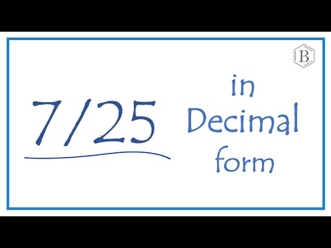 Video: Wat is 4 over 25 als decimaal?