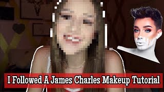 I Tried Following A James Charles Makeup Tutorial | Riley Lewis