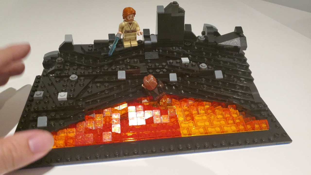 riñones penitencia Pais de Ciudadania LEGO Star Wars Mustafar Duel MOC - YouTube