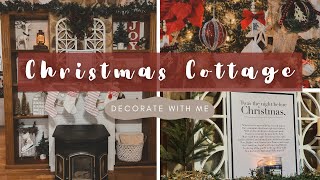 COZY CHRISTMAS COTTAGE DECORATE WITH ME | CHRISTMAS LIVING ROOM AND CHRISTMAS TREE DECORATING IDEAS