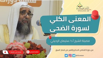 المعنى الكلي لسورة الضحى | لفضيلة الشيخ أ.د/ سليمان الرحيلي
