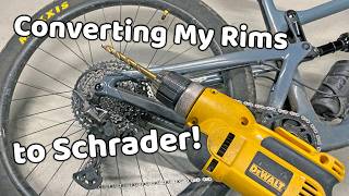 Presta-to-Schrader MTB Rim Conversion