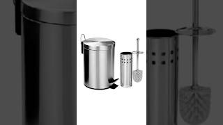 🛍️ Lixeira Banheiro Inox Pedal + Escova Sanitária  💫  #promocao #enxoval #casanova #Decoração #casa
