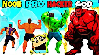 NOOB vs PRO vs HACKER In KAIJU RUN With Oggy SHINCHAN And CHOP #noob #pro#hacker #oggy #shinchan