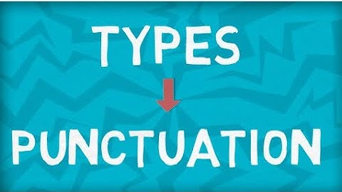 Punctuation | Types of Punctuation | Six Types | Examples | Exercise #Punctuation