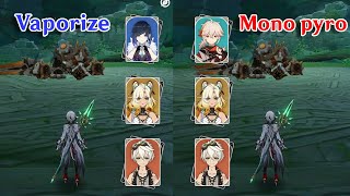 F2P C0 Arlecchino Mono Pyro Vs Vaporize Genshin Impact