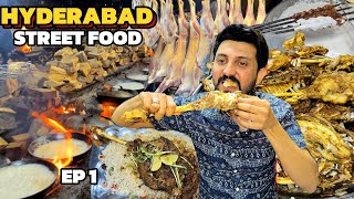 HYDERABAD Street Food Tour | Brohi Balochistan Mutton Dumpukht | Akram Biryani | Mava Pan