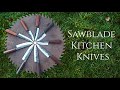 Forging 9 Kitchen Knives from an old Sawblade