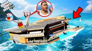 GTA 5 !! SHINCHAN & FRANKLIN CRASHED STUCK ON A FLOATING HOUSE IN GTA 5 TAMIL