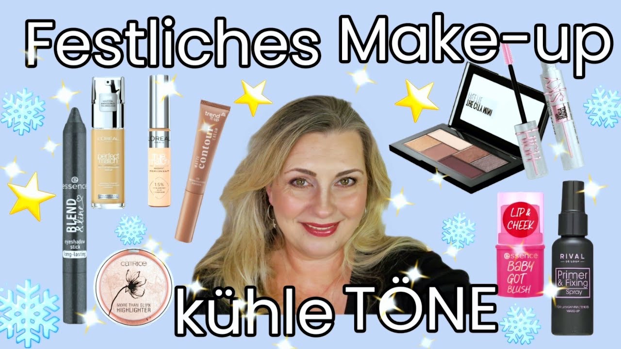 Drogerie Make-up | festlich |  kühle Töne | reife Haut | @kanalsharones779