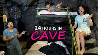 24 घंटे गुफा में रहना | पारिवारिक यात्रा व्लॉग | आयु और पीहू शो