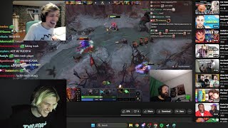 xQc Dies Laughing at him reacting to Happiest Dota Player