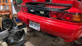 SW20 Toyota MR2 2GR V6 - Cleaned up the E153, check for a LSD, & install the Hux titanium bolt kit.
