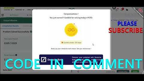 GFG POTD 11/09/2024 IN C++ MOST IMPORTANT INFORMATION | CODE IN COMMENT #geeksforgeeks #gfg #potd