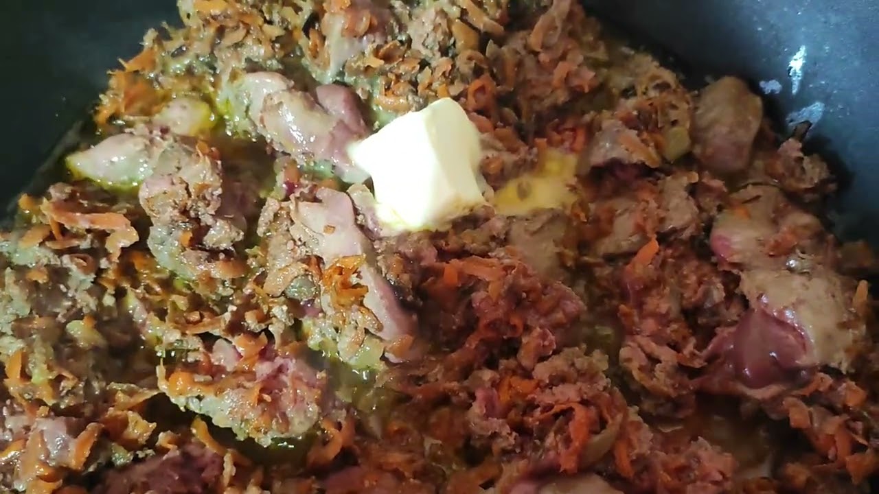 Паштет из куриной печени с морковью и луком . Вкусный и простой рецепт.