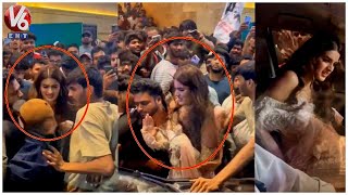 Nidhhi Agerwal Mobbed At Hyderabad Lulu Mall Raja Saab Movie Promotions V6Ent