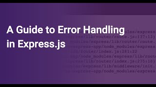 Error Handling in Express JS 🔥- Introduction  || Error Handling middleware
