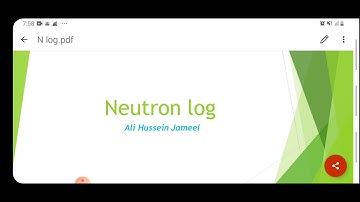 Neutron log #well_logging