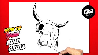 How to draw Bull Skull