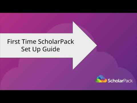 ScholarPack Initial Set Up For New Schools