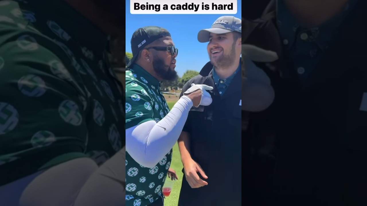 Jimmy Gambles caddies for Kyle and Druski 🤣 ⛳️