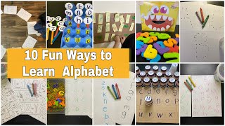 10 Fun Ways To Learn Alphabet | Alphabet Activities | Learning Alphabet for Toddlers