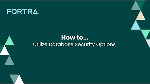Sequel Data Access | How to Utilize Database Security Options