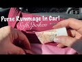 Asmr purse rummage softspoken close up purse rummage in the car makeup keys  so much more