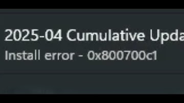Fix Windows Update 11 Error Code 0x800700c1