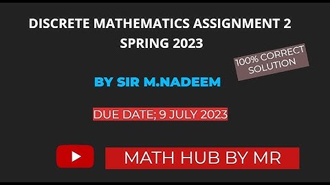 MTH202 ASSIGNMENT 2 SOLUTION SPRING 2023 | BY SIR MUHAMMAD NADEEM